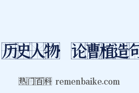 历史人物·论曹植造句是什么意思的图片